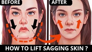 🛑 LIFT SAGGING SKIN EXERCISE JOWLS LAUGH LINES  NONSURGICAL FACELIFT ANTIAGING [upl. by Theodor]