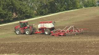 Case IH Steiger 450 HD with Horsch Pronto 8 SW turning on the headland German Klostergut Winningen [upl. by Adnalro]