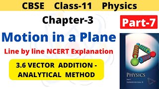 Motion in a Plane  Class 11 Physics  Chapter 3  36 Vector Addition  Analytica Method [upl. by Brosy]