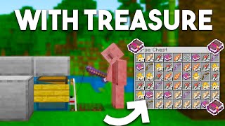 Minecraft AFK Fish Farm in Bedrock Edition  With Treasure [upl. by Verbenia]