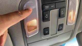 Kia Sedona  how to turn onoff ceiling dome lights [upl. by Eenet]