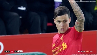 Philippe Coutinho vs Tottenham HD 720p 11022017 [upl. by Kathlin]