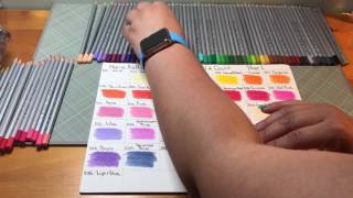 Marco Raffine Colored Pencils Review and Color Chart [upl. by Aicilas]