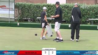 NZDLBA Singles Semi Final Summerset National Championships Bowls [upl. by Neroled279]