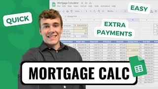 Mortgage Calculator WITH Extra Payments  Google Sheets [upl. by Teresita469]