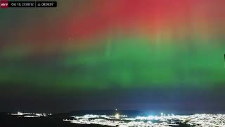 Oct 10 2024 G4class Geomagnetic Storm Aurora Borealis Over Iceland in 4K Ultra HD [upl. by Elayor]