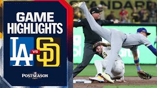 Dodgers vs Padres NLDS Game 3 Highlights 10824  MLB Highlights [upl. by Ecirehs]