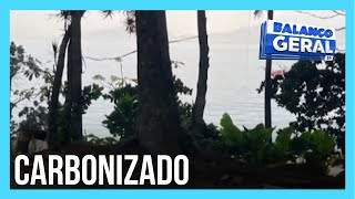 Corpo parcialmente carbonizado é encontrado perto da trilha em que turista desapareceu no Guarujá [upl. by Naruq]