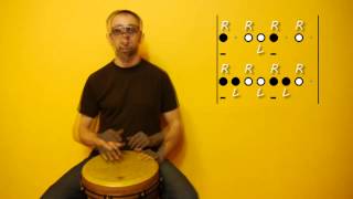 Djembe amp Cajón Lesson  01 Basic 44 rhythms [upl. by Nahij]