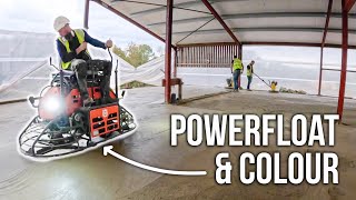 AMAZING POWER FLOATING  We Coloured our CONCRETE FLOOR [upl. by Otcefrep]