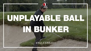 Modernized Rules of Golf Unplayable Ball in a Bunker [upl. by Zilef403]