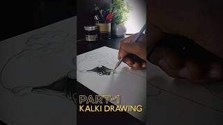 Recreating the Art  Kalki Prabhas drawing 🔥  shorts ytshorts art viral [upl. by Ahsaeyt]