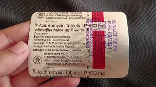 Azithromycin Tablet IP 500mg Uses Side Effects Doses In Bengali [upl. by Kired]