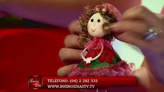 Muñeca de Tela para colgar en la Refrigeradora  Curso de Tela  Manualidades queternuracom [upl. by Nytsirt]