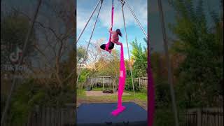 Aerial Silks Daisy Knot in the Air and Square Stand [upl. by Oliric637]