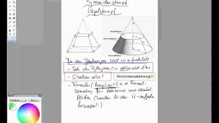 186 Pyramidenstumpf Kegelstumpf Erläuterungen und Aufgaben [upl. by Lyrrehs]