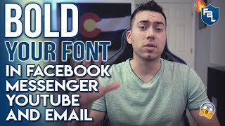 How to Bold and Italicize Your Font For Facebook and Messenger [upl. by Mufi]