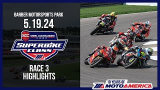 Steel Commander Superbike Race 3 at Alabama 2024  HIGHLIGHTS  MotoAmerica [upl. by Layne]