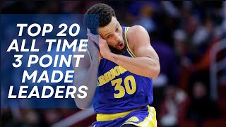 Top 20 All Time 3 Point Made Leaders [upl. by Assiroc551]