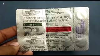 Tricinod 10625 Tablet  Cilnidipine Telmisartan and Chlorthalidone Tablets  Tricinod 10625 Tab [upl. by Abagail]