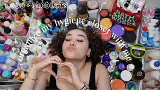 Organizing my entire hygiene product collection  product haul took me 5 hours [upl. by Elroy]