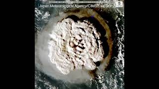 Satellite pictures show huge Tonga volcano blast [upl. by Amargo]