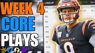 Best DraftKings amp FanDuel NFL Picks  Week 4 [upl. by Anniram]