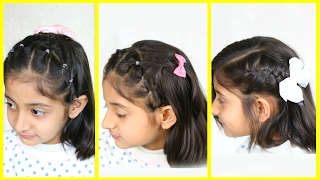 3 Simple amp Cute Hairstyles for Medium Hair  MyMissAnand [upl. by Normand]