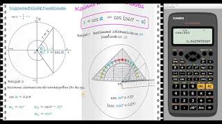 LernvideoKosinus am Einheitskreis zeichnerisch und rechnerisch bestimmen [upl. by Nallid56]