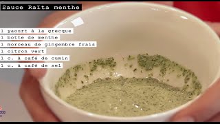 Sauce Raïta menthe  Recette indienne [upl. by Odab]