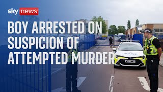 Teacher stabbing Boy arrested on suspicion of attempted murder [upl. by Nowyt611]