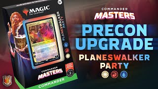 “Planeswalker Party” Commander Masters Precon Upgrade Guide  The Command Zone 548  MTG EDH Magic [upl. by Feerahs]