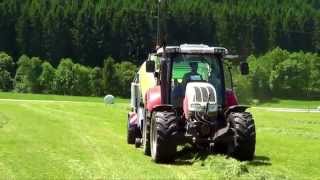 Steyr 4120 Profi mit Krone Comprima 150 XC  Göweil Wickelkombi HD [upl. by Olemrac]