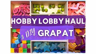 Montessori Homeschool supplies HOBBY LOBBY HAUL DIY Grapat Making [upl. by Arracahs342]