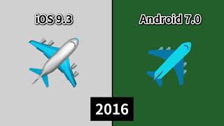 【20082024】Android vs iOS Aeroplane Emoji Comparison [upl. by Kcirde]