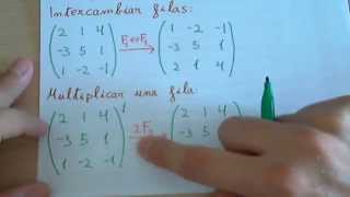 Transformaciones elementales de matrices [upl. by Zug]