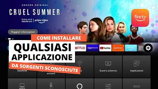 Come installare APP DA SORGENTI SCONOSCIUTE sulla Fire TV Stick [upl. by Collbaith]