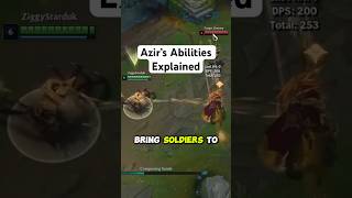 Azirs Abilities Explained with Lore  league of legends lore shorts [upl. by Erdnua]