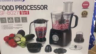 Sonifer Food Processor with Blender  Honest Review  Walk through and Testing [upl. by Anailuy]