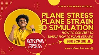 Plane Stress or Strain 3D Simulation ABAQUS Tutorial How to Convert 3D simulation to Plane Strain [upl. by Tremaine]