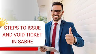 How to issue and void ticket in Sabre [upl. by Deeyn]