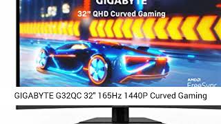 GIGABYTE G32QC 32quot 165Hz 1440P Curved Gaming Monitor 2560 x 1440 VA 1500R Display [upl. by Lilac]