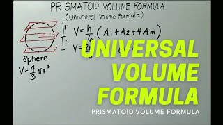 Prismatoid Volume Formula  Universal Volume Formula [upl. by Edie407]