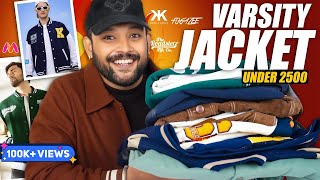 Best Budget VARSITYBOMBER JACKETS for Winter Men 🔥 Myntra Jacket Haul Review 2024  ONE CHANCE [upl. by Vidovik]