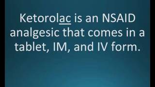 How to pronounce ketorolac Toradol Memorizing Pharmacology Flashcard [upl. by Illona220]