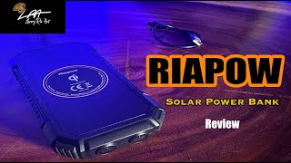 RIAPOW Solar Power Bank Review [upl. by Ytsrik]