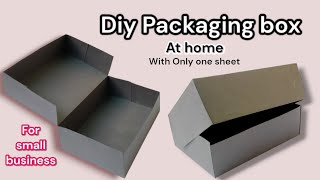 packaging box at home  paper box small bussiness paperbox smallbusiness papercraftideas diy [upl. by Wessling]