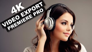 How TO EXPORT 4K In PREMIERE PRO  4k SEQUENCE settings [upl. by Ailev]