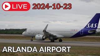 LIVE Stockholm Arlanda Airport Plane Spotting ESSAARN 23102024 arlandaairport arlanda [upl. by Ibbed]