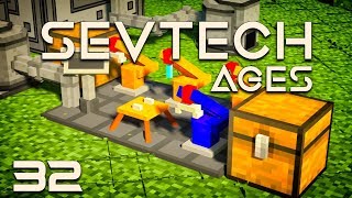 SevTech Ages EP32 Wireless Crafting Grid Pneumaticcraft Assembly Line [upl. by Emelina]